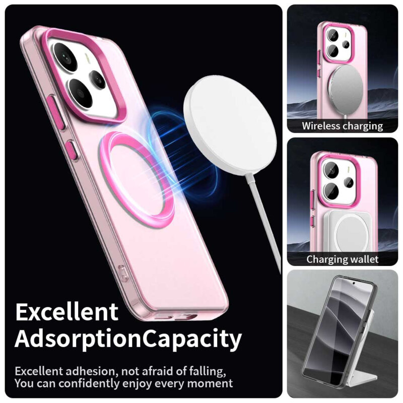 Husa Xiaomi Redmi Note 14 4G (Regional) Techsuit CandyCase MagSafe, roz