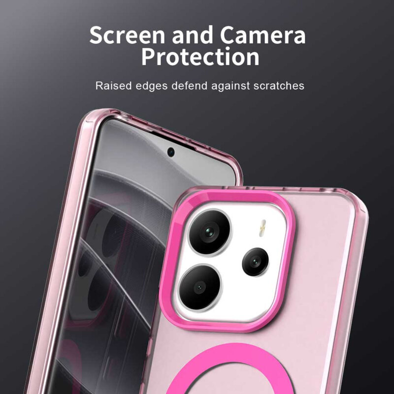 Husa Xiaomi Redmi Note 14 4G (Regional) Techsuit CandyCase MagSafe, roz