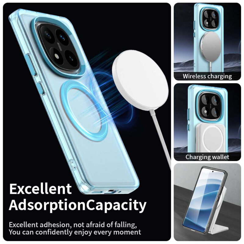 Husa Xiaomi Redmi Note 14 Pro 4G Techsuit CandyCase MagSafe, albastru