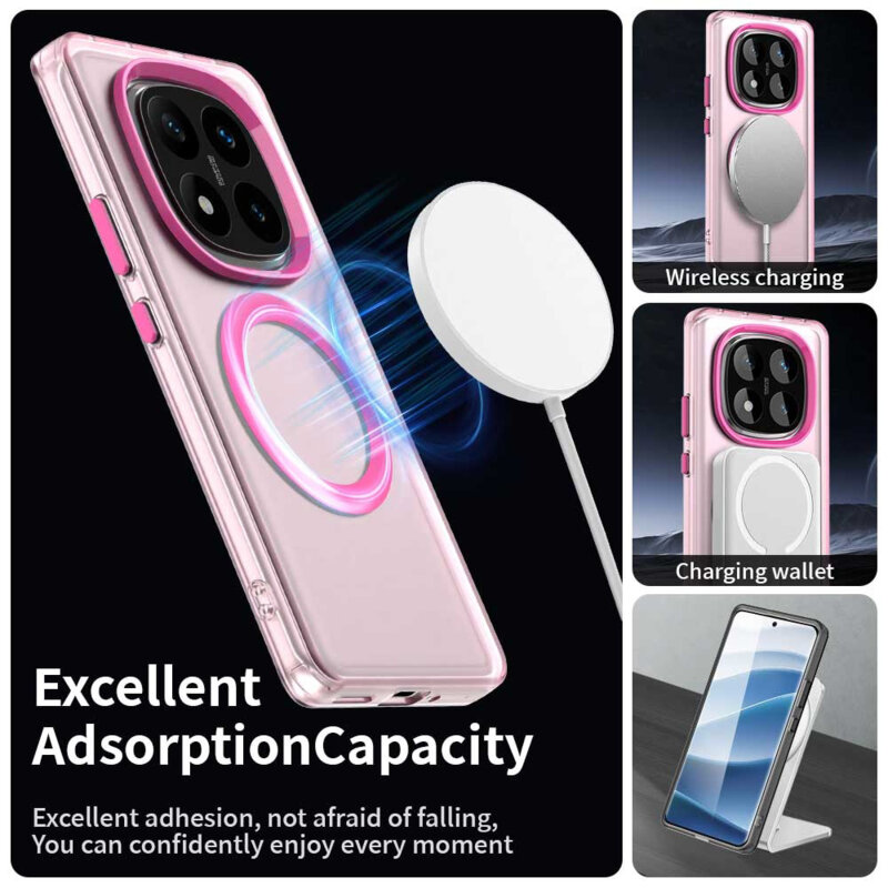 Husa Xiaomi Poco X7 Techsuit CandyCase MagSafe, roz