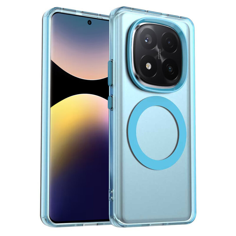 Husa Xiaomi Redmi Note 14 Pro+ 5G Techsuit CandyCase MagSafe, albastru