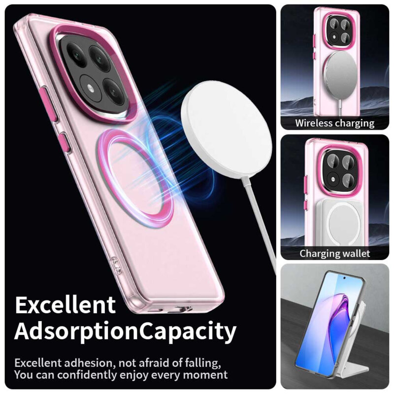 Husa Xiaomi Redmi Note 14 Pro+ 5G Techsuit CandyCase MagSafe, roz