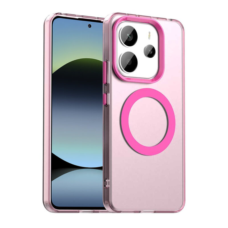Husa Xiaomi Redmi Note 14 5G Techsuit CandyCase MagSafe, roz