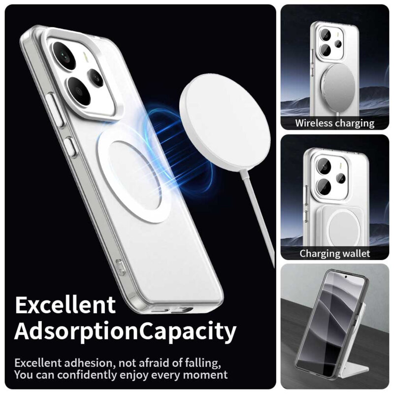 Husa Xiaomi Redmi Note 14 5G Techsuit CandyCase MagSafe, alb