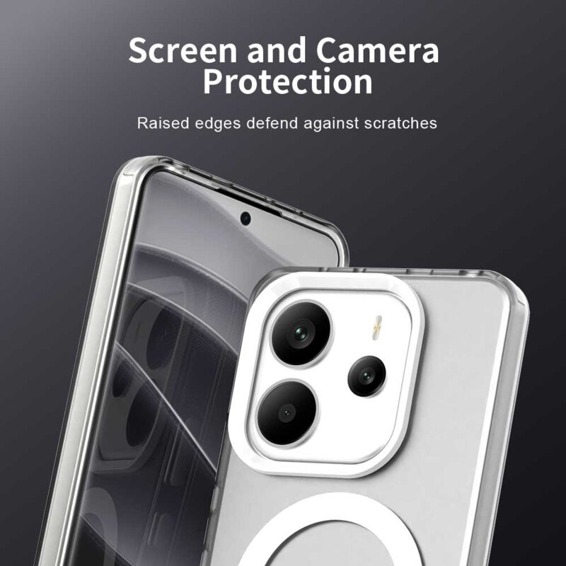 Husa Xiaomi Redmi Note 14 5G Techsuit CandyCase MagSafe, alb