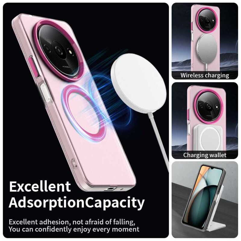 Husa Xiaomi Redmi A3 Techsuit CandyCase MagSafe, roz