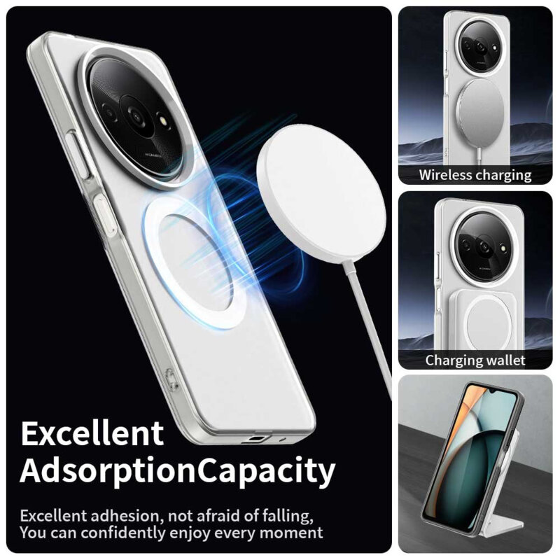 Husa Xiaomi Redmi A3x Techsuit CandyCase MagSafe, alb