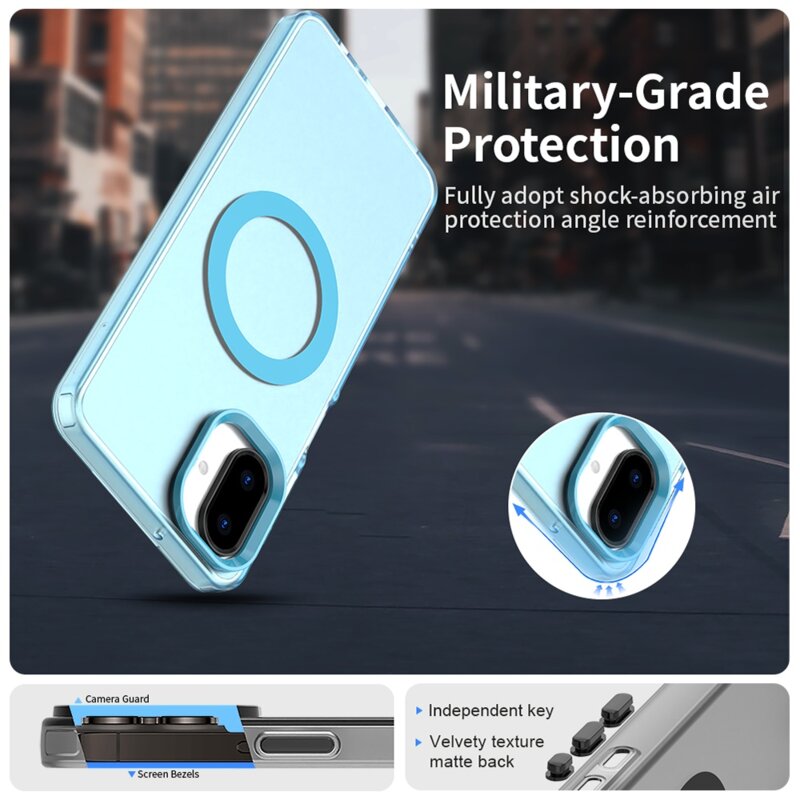 Husa Samsung Galaxy A07 4G Techsuit CandyCase MagSafe, albastru