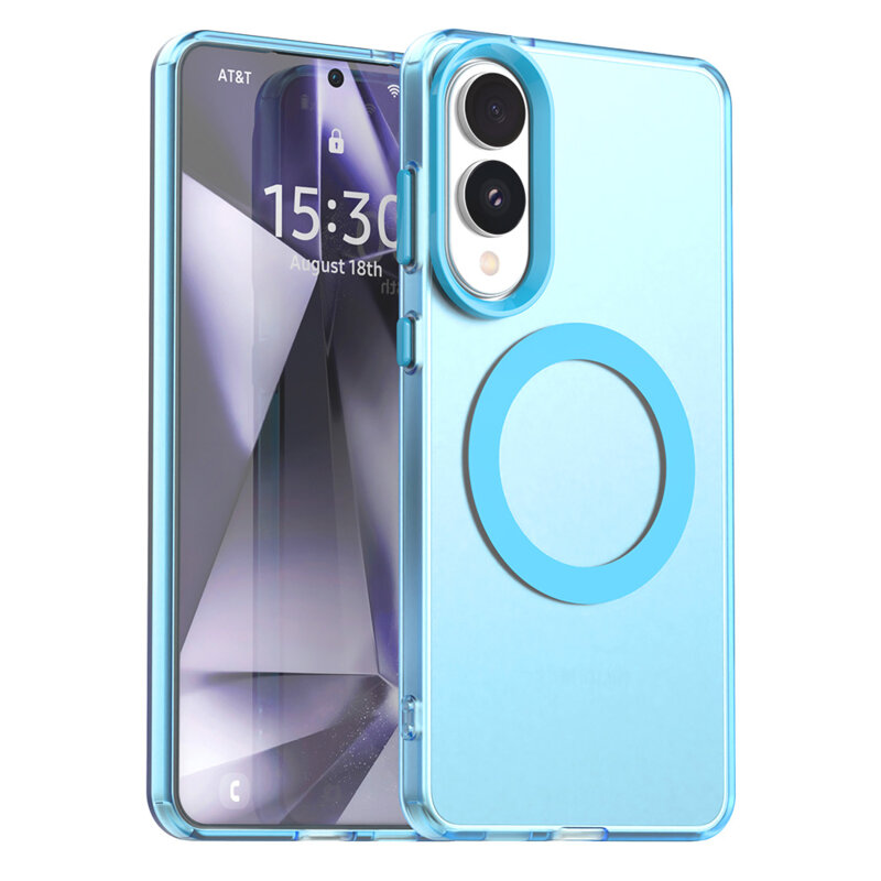 Husa Samsung Galaxy S25 Edge Techsuit CandyCase MagSafe, albastru
