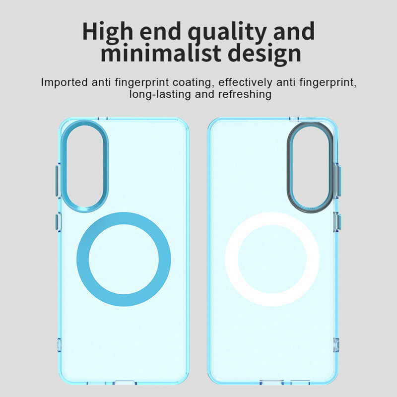 Husa Samsung Galaxy S25 Edge Techsuit CandyCase MagSafe, albastru