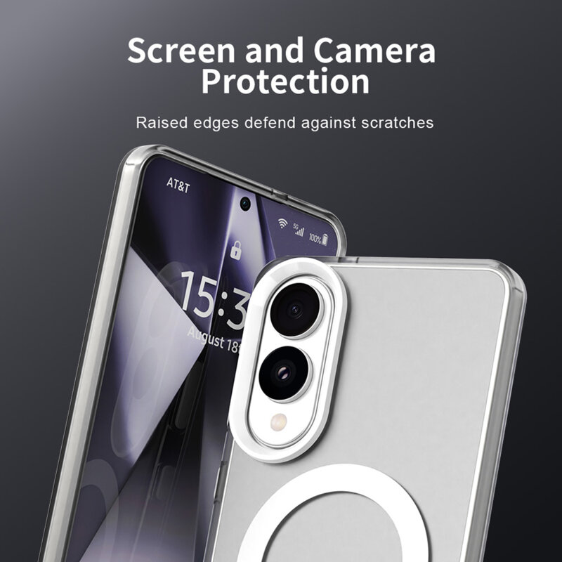 Husa Samsung Galaxy S25 Edge Techsuit CandyCase MagSafe, alb