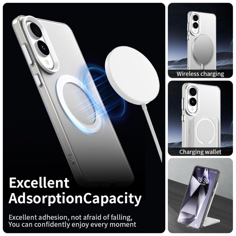 Husa Samsung Galaxy S25 Edge Techsuit CandyCase MagSafe, alb