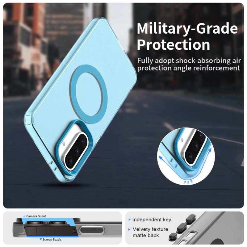 Husa Samsung Galaxy A36 5G Techsuit CandyCase MagSafe, albastru