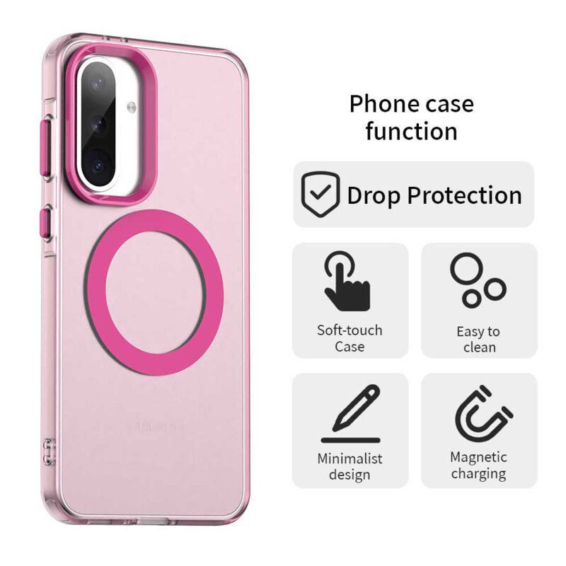Husa Samsung Galaxy A36 5G Techsuit CandyCase MagSafe, roz