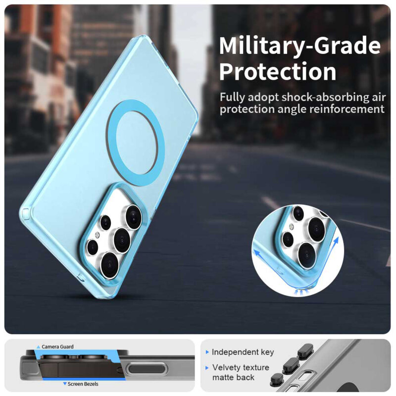 Husa Samsung Galaxy S25 Ultra Techsuit CandyCase MagSafe, albastru