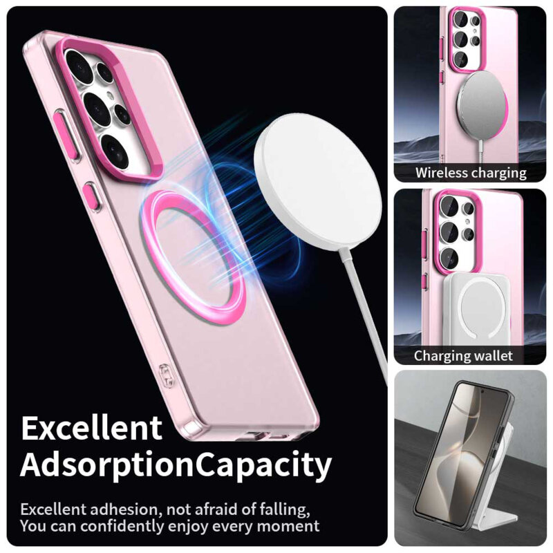 Husa Samsung Galaxy S25 Ultra Techsuit CandyCase MagSafe, roz