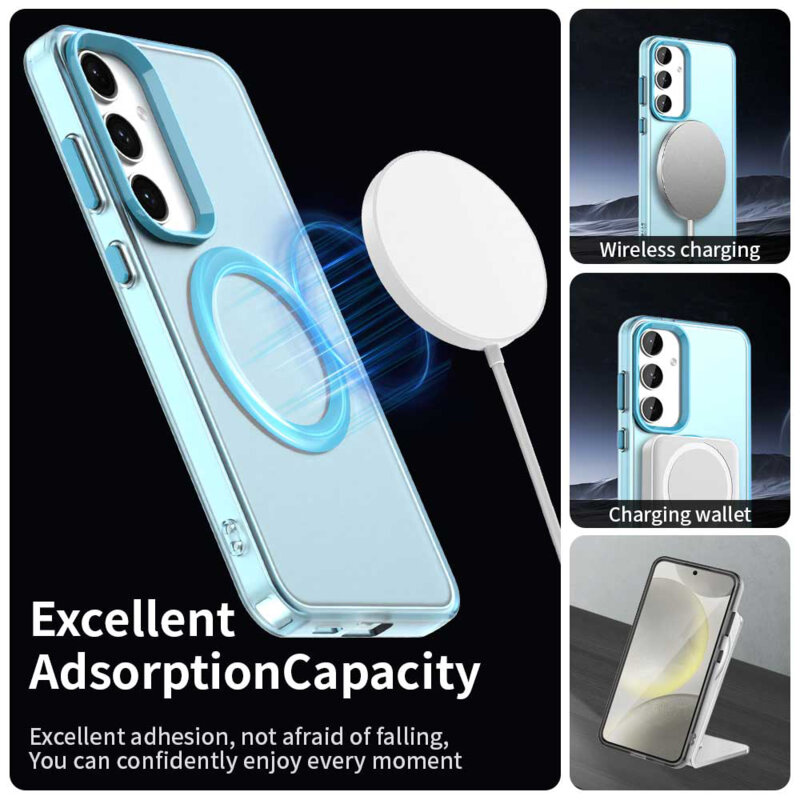 Husa Samsung Galaxy S24 Techsuit CandyCase MagSafe, albastru