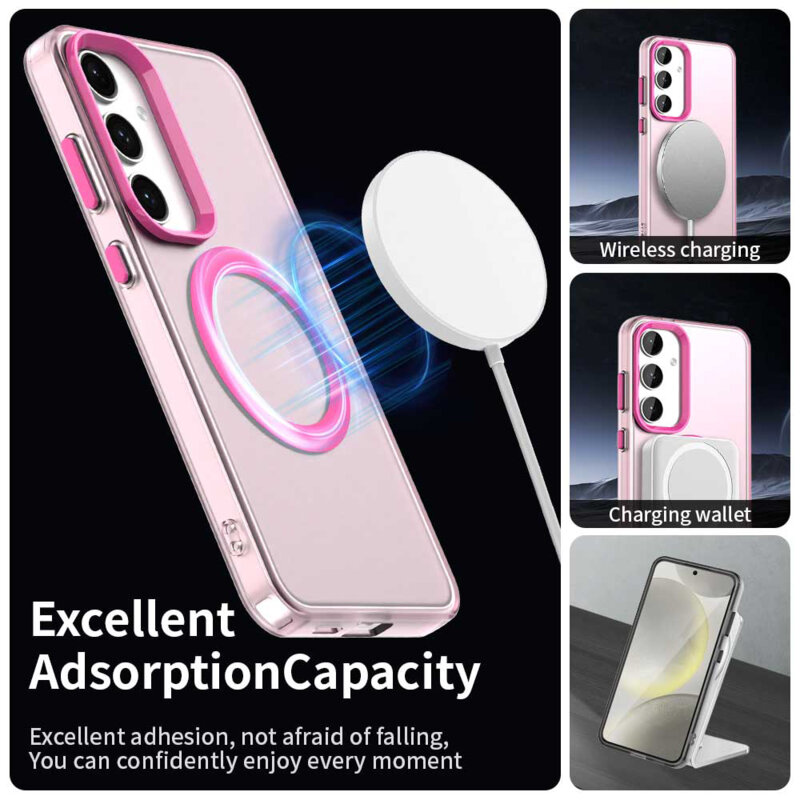 Husa Samsung Galaxy S24 Techsuit CandyCase MagSafe, roz