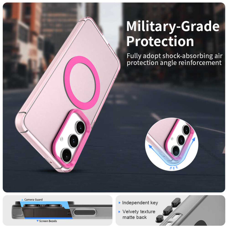 Husa Samsung Galaxy S24 Plus Techsuit CandyCase MagSafe, roz