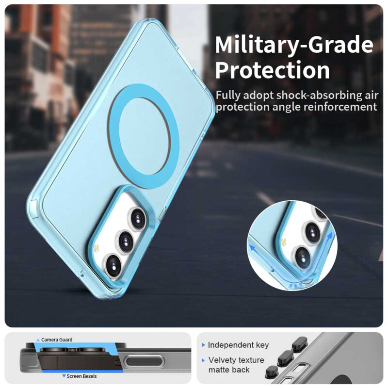 Husa Samsung Galaxy S23 Techsuit CandyCase MagSafe, albastru