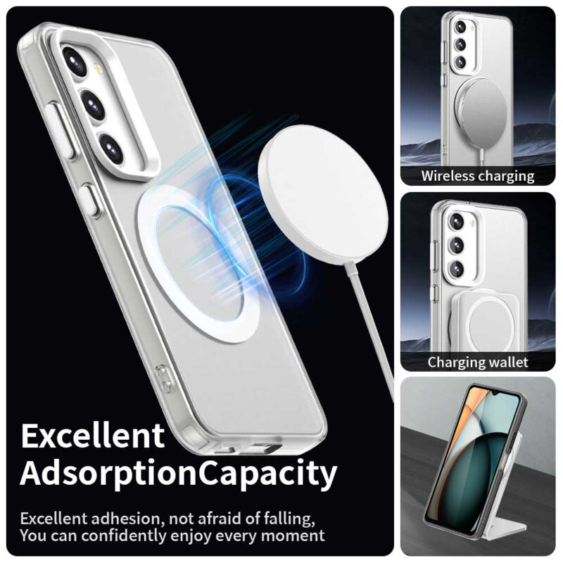 Husa Samsung Galaxy S23 Plus Techsuit CandyCase MagSafe, alb
