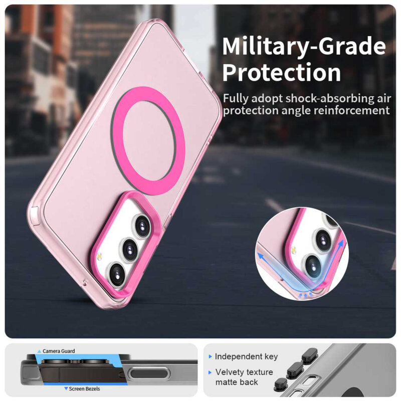 Husa Samsung Galaxy S23 Plus Techsuit CandyCase MagSafe, roz