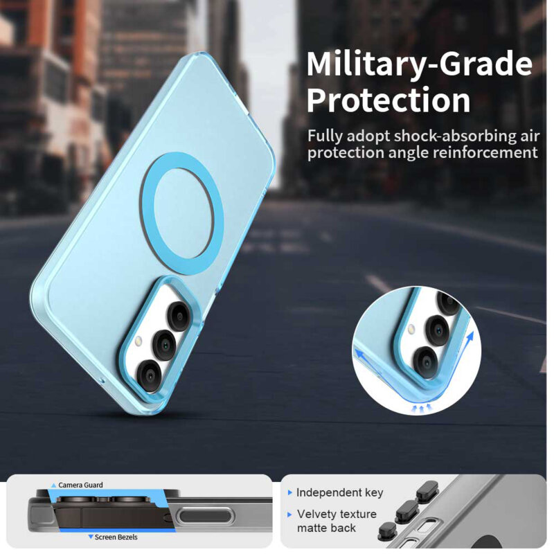 Husa Samsung Galaxy A16 4G Techsuit CandyCase MagSafe, albastru