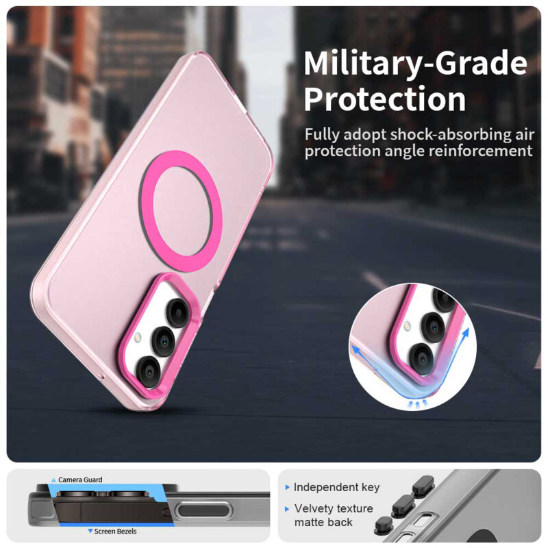 Husa Samsung Galaxy A16 5G Techsuit CandyCase MagSafe, roz