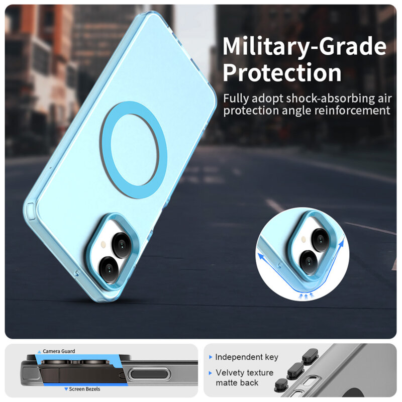 Husa Samsung Galaxy A06 Techsuit CandyCase MagSafe, albastru
