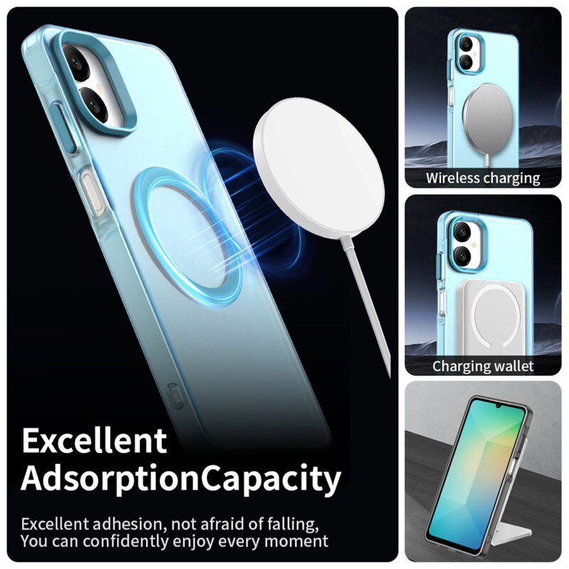 Husa Samsung Galaxy A06 Techsuit CandyCase MagSafe, albastru