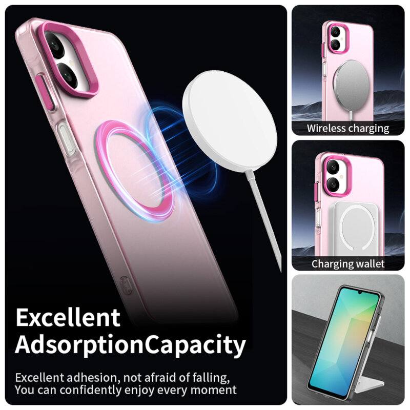 Husa Samsung Galaxy A06 Techsuit CandyCase MagSafe, roz