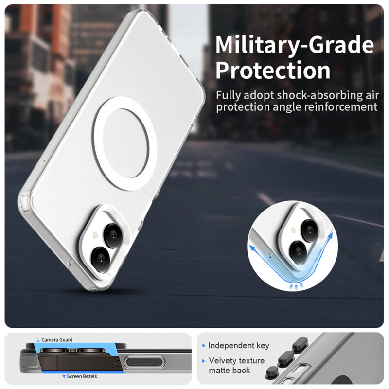Husa Samsung Galaxy A06 Techsuit CandyCase MagSafe, alb