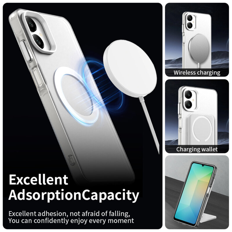 Husa Samsung Galaxy A06 Techsuit CandyCase MagSafe, alb
