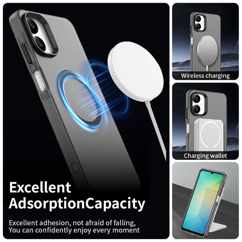 Husa Samsung Galaxy A06 Techsuit CandyCase MagSafe, negru