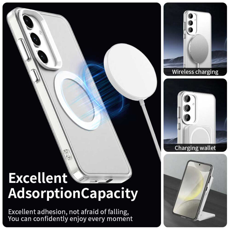Husa Samsung Galaxy S24 FE Techsuit CandyCase MagSafe, alb