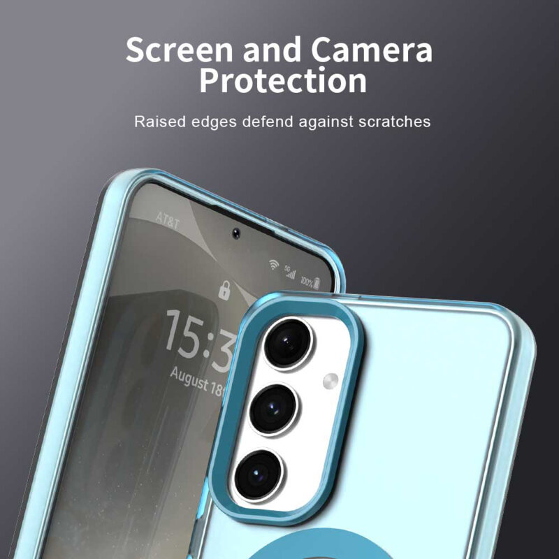 Husa Samsung Galaxy S23 FE Techsuit CandyCase MagSafe, albastru