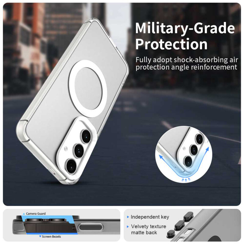 Husa Samsung Galaxy S23 FE Techsuit CandyCase MagSafe, alb