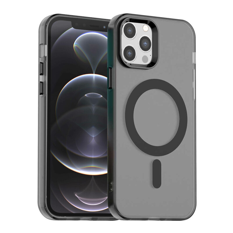 Husa iPhone 12 Pro Techsuit CandyCase MagSafe, negru