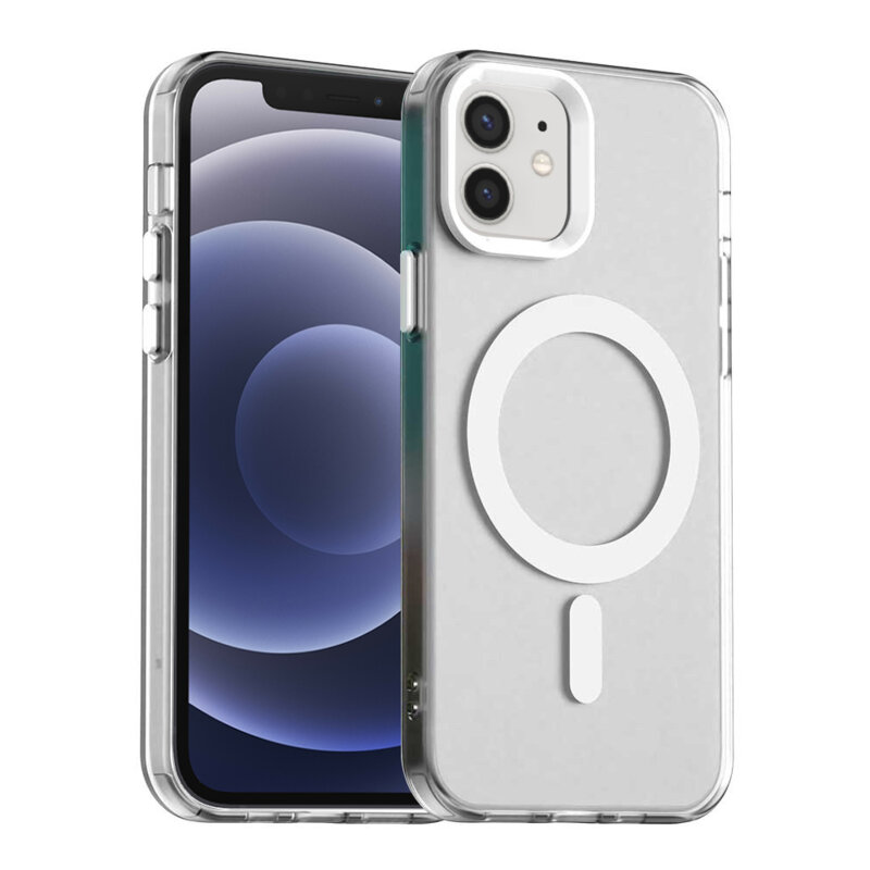 Husa iPhone 12 Techsuit CandyCase MagSafe, alb