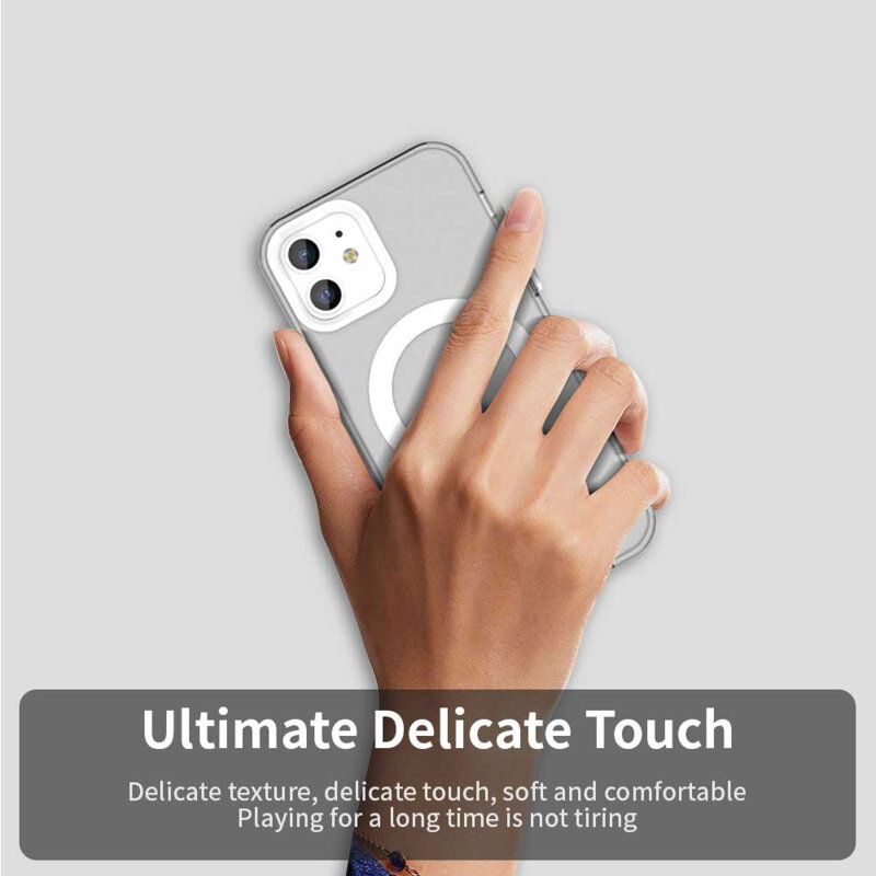 Husa iPhone 12 Techsuit CandyCase MagSafe, alb