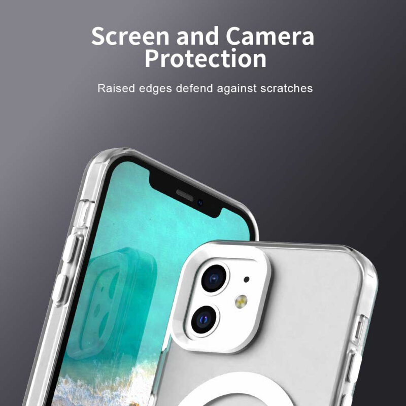 Husa iPhone 12 Techsuit CandyCase MagSafe, alb