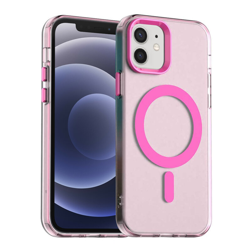 Husa iPhone 12 Techsuit CandyCase MagSafe, roz