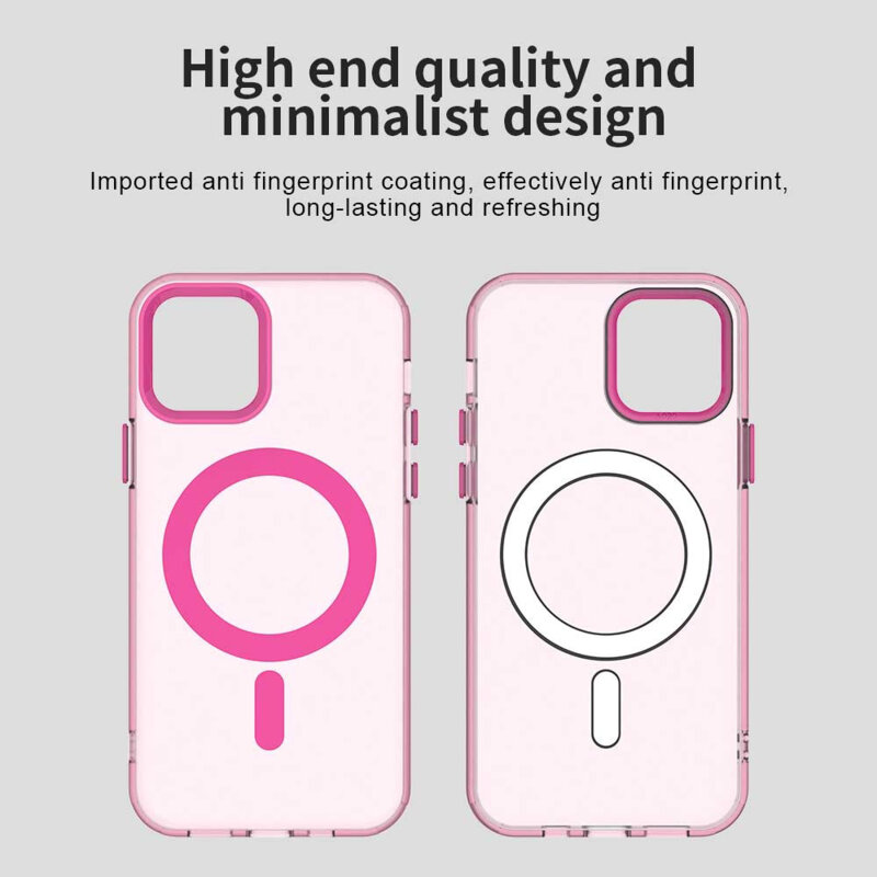 Husa iPhone 12 Techsuit CandyCase MagSafe, roz