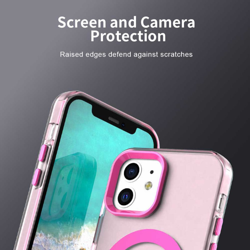 Husa iPhone 12 Techsuit CandyCase MagSafe, roz