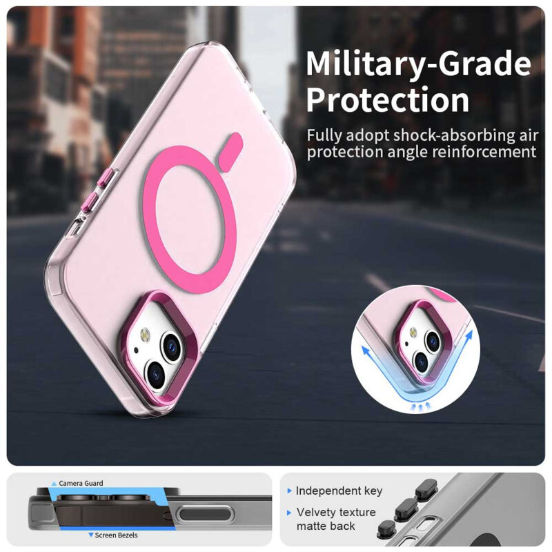 Husa iPhone 12 Pro Techsuit CandyCase MagSafe, roz