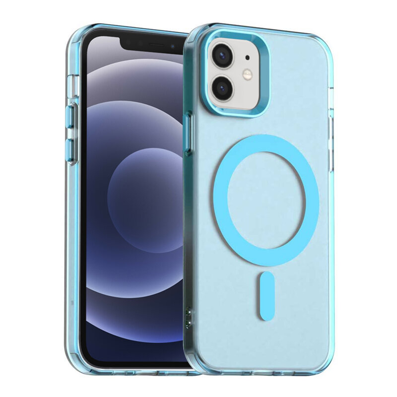 Husa iPhone 12 Techsuit CandyCase MagSafe, albastru
