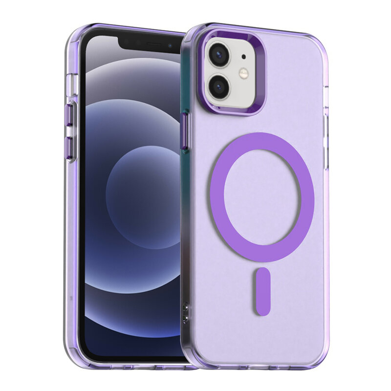 Husa iPhone 12 Techsuit CandyCase MagSafe, mov