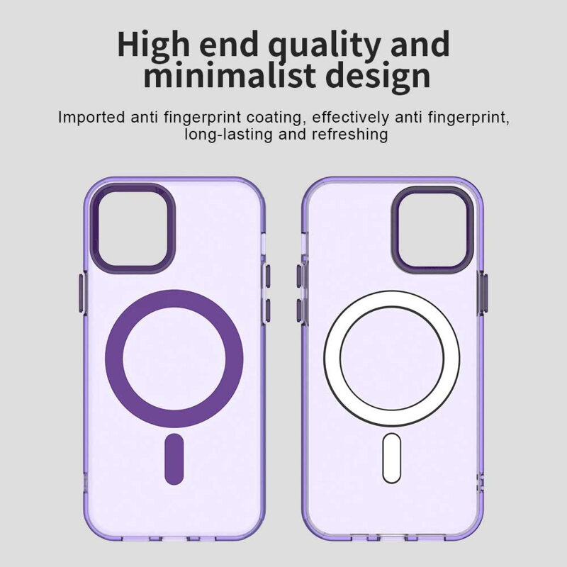 Husa iPhone 12 Techsuit CandyCase MagSafe, mov