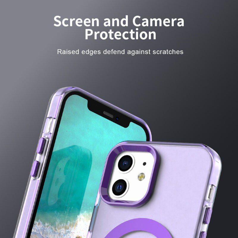 Husa iPhone 12 Techsuit CandyCase MagSafe, mov