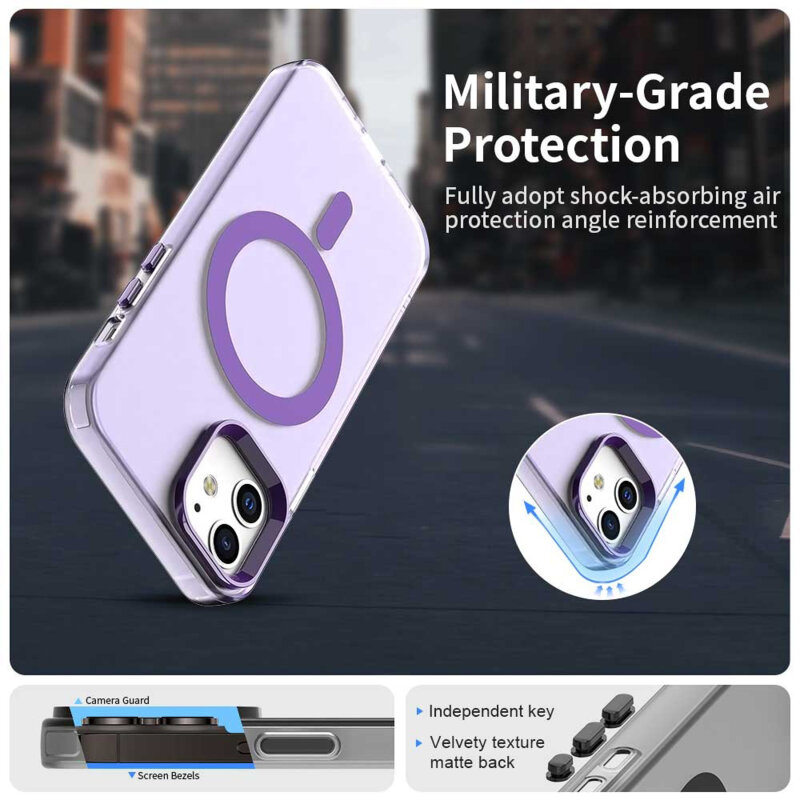 Husa iPhone 12 Pro Techsuit CandyCase MagSafe, mov
